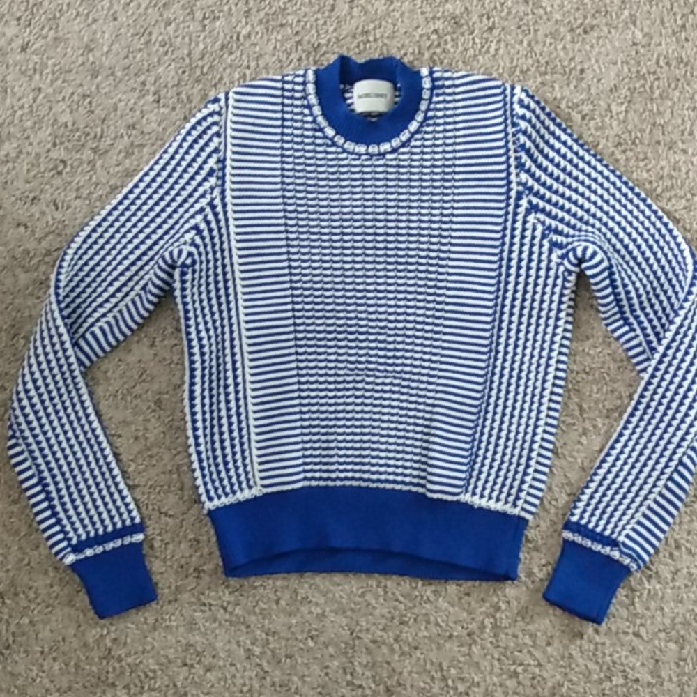 NWOT Rachel Comey blue & white striped sweater - Picture 3 of 7